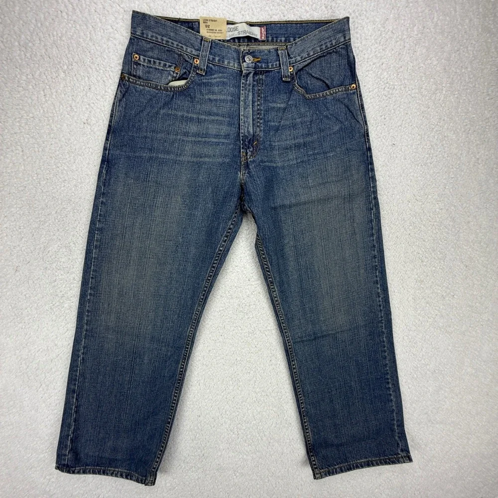 Levis 569 Loose Straight Fit Denim Blue Jeans Mens 32x30 NWT